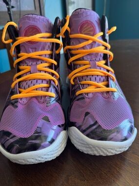 Under Armor Stephen Curry Flotro Basketball Shoes Purple and Black Size 9
